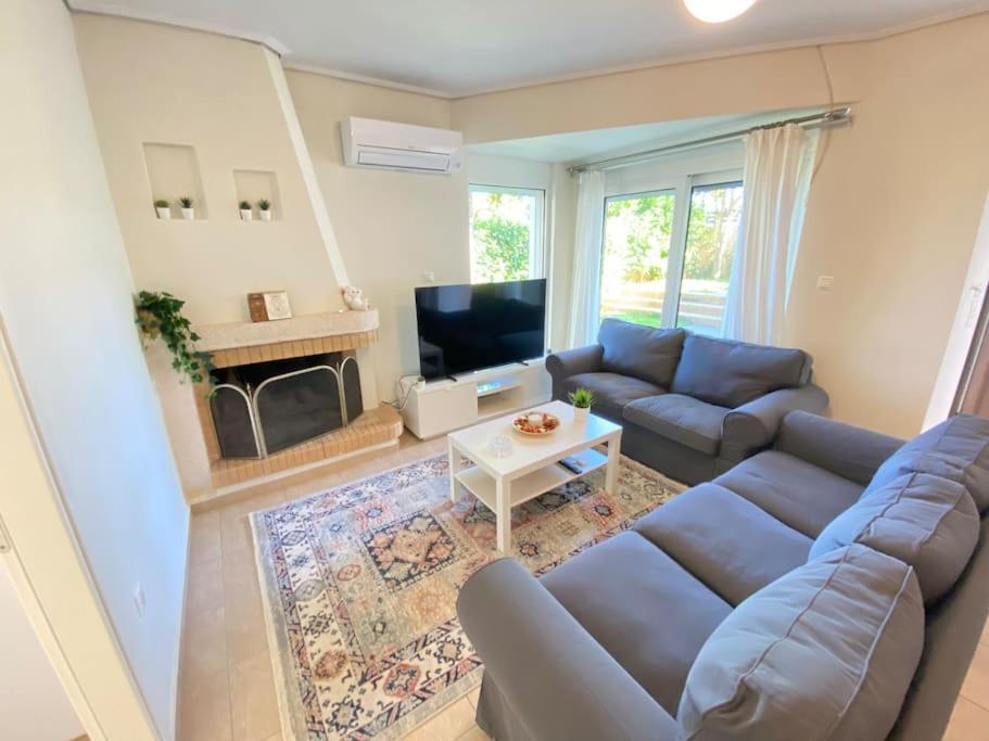 Cozy 2 Room Apartment With Garden Near Athens Air-Port อาร์เตมีดา ภายนอก รูปภาพ
